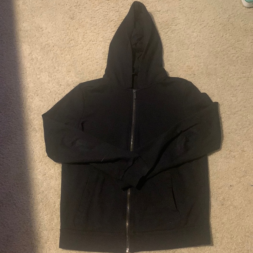 Armani Exchange black full zip hoodie. Size medium.